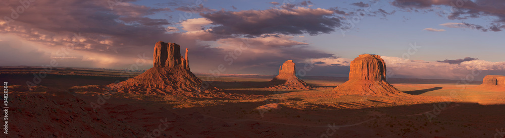 Monument Valley Navajo Nation at Sunset Arizona USA