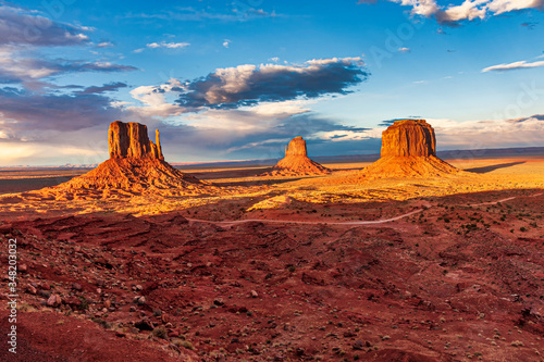 Monument Valley Navajo Nation Approaching Sunset Arizona USA  © Tom