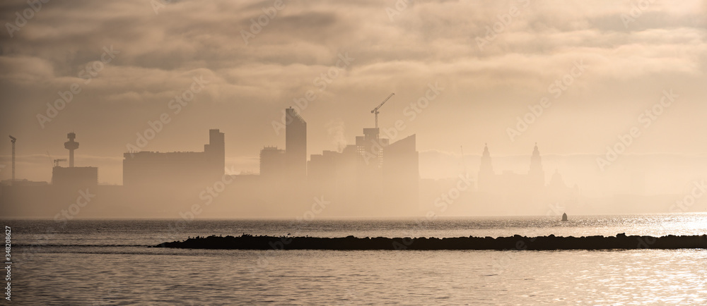 Fog over the River Mersey