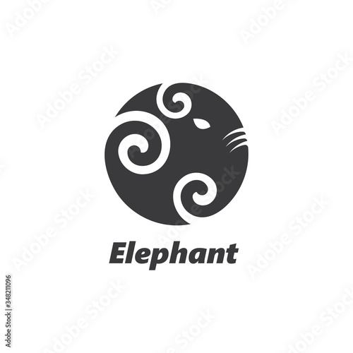 elephant logo vector icon illustration