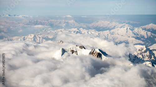 Mont blanc on skis