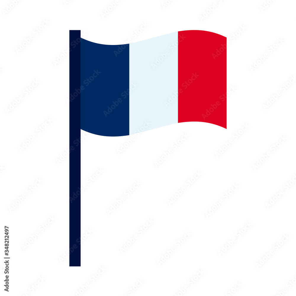 bastille day concept, france flag icon, flat style bastille day concept, france flag icon, flat style