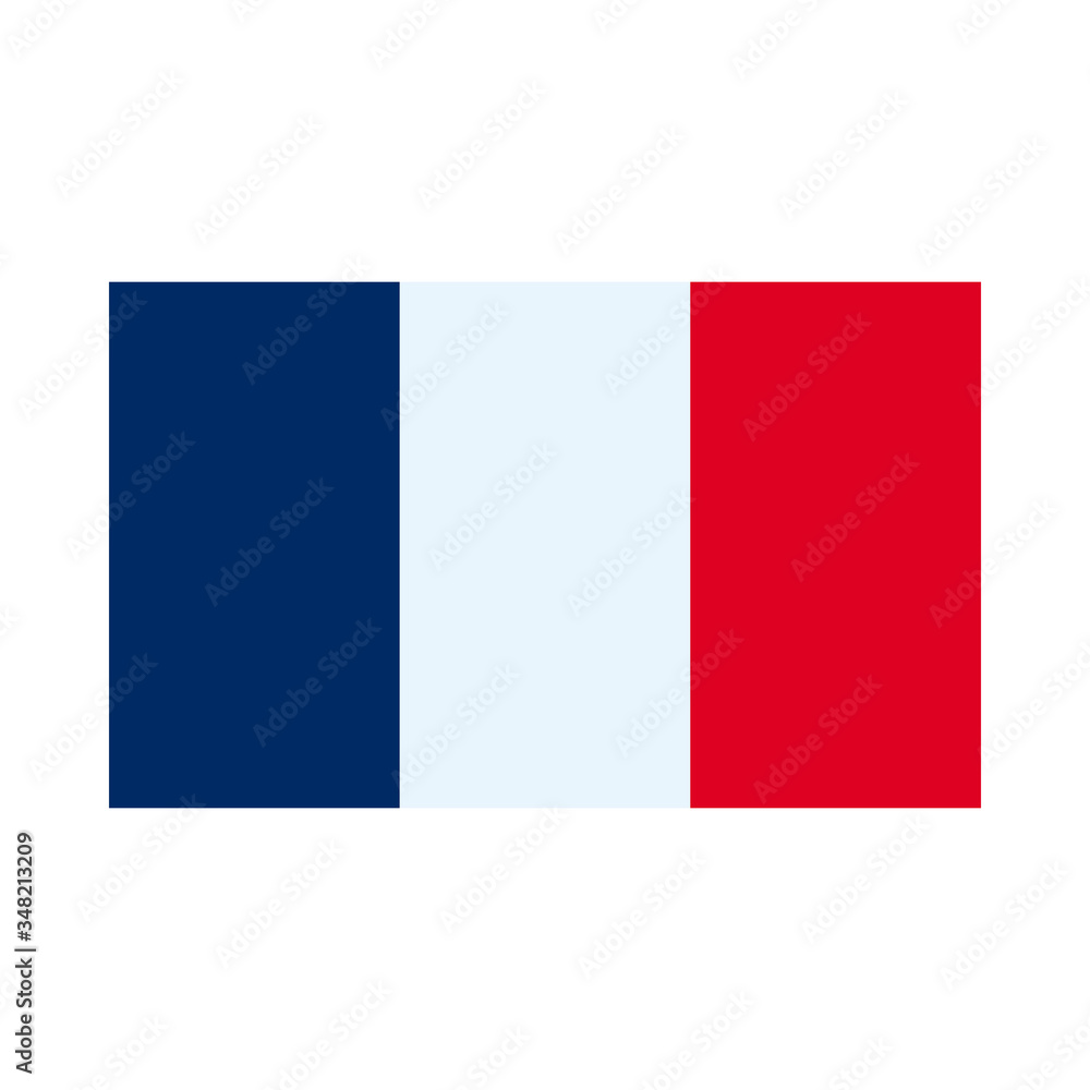 bastille day concept, france flag icon, flat style
