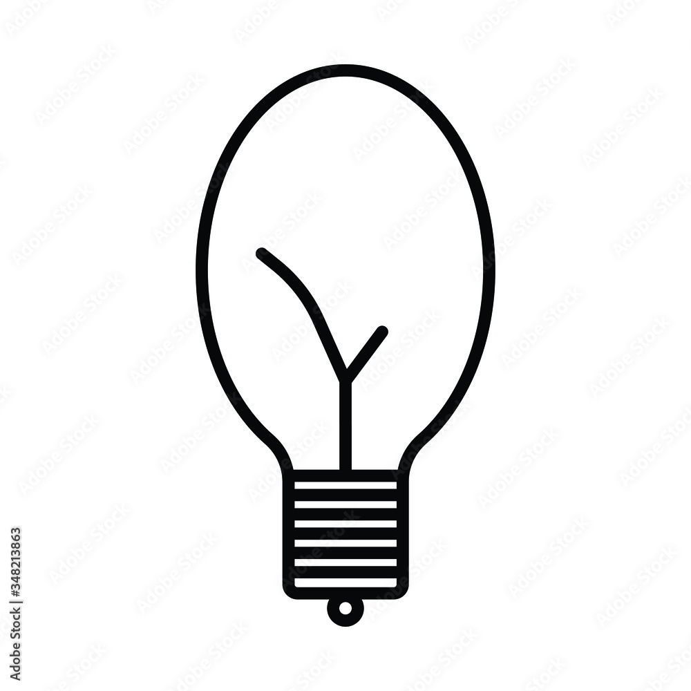 Bulb icon in trendy outline style design.