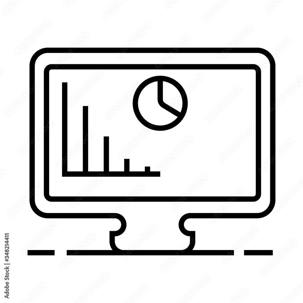 Analytic static vector icon illustration Analytic static vector icon illustration