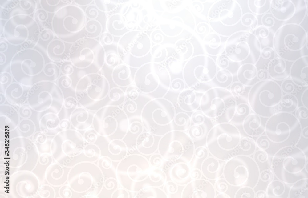Twirls subtle plexus ornament on white background.