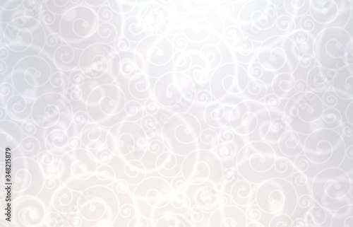 Twirls subtle plexus ornament on white background.