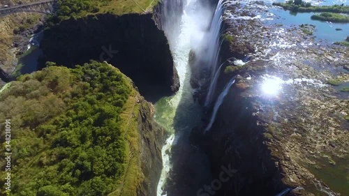 Aerial view of Victoria falls in Livingstone Zambia 3