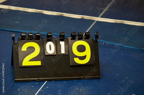 Obraz na płótnie Table tennis scoreboard on table 