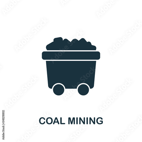 Coal Mining icon from industrial collection. Simple line Coal Mining icon for templates, web design and infographics