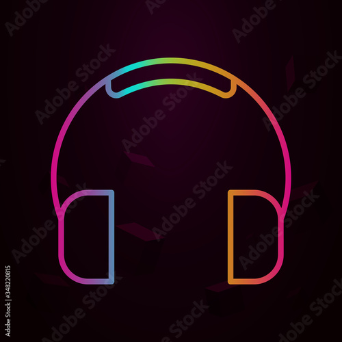 headphones nolan icon Simple thin line, outline vector of Construction icons for ui and ux, website or mobile application