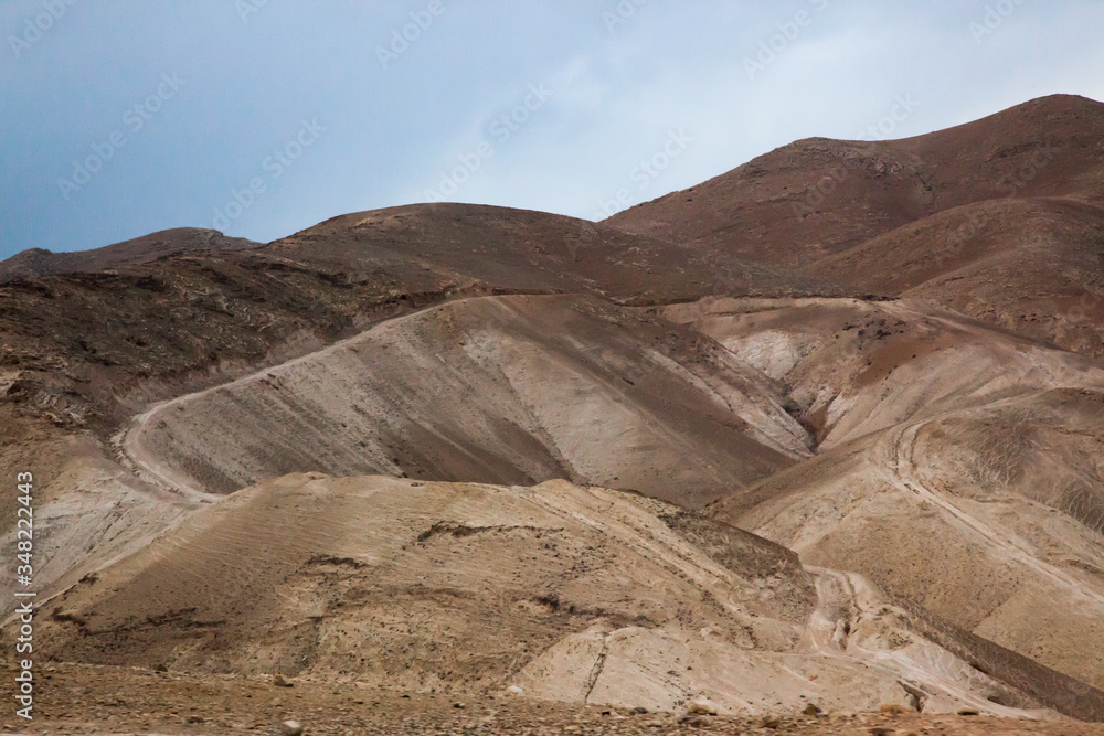 Naklejka premium Desert from Arid Overlook in Israel