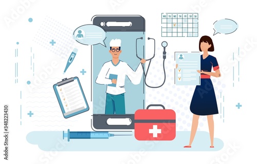 Online Doctor, Telemedicine, Medical Service Online for Patients.