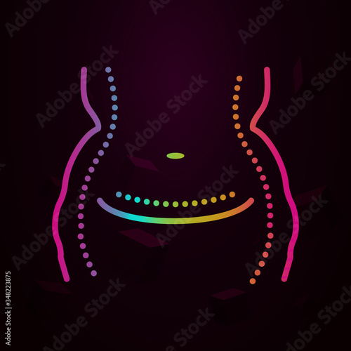 Abdominoplasty, woman nolan icon Simple thin line, outline vector of Anti age icons for ui and ux, website or mobile application
