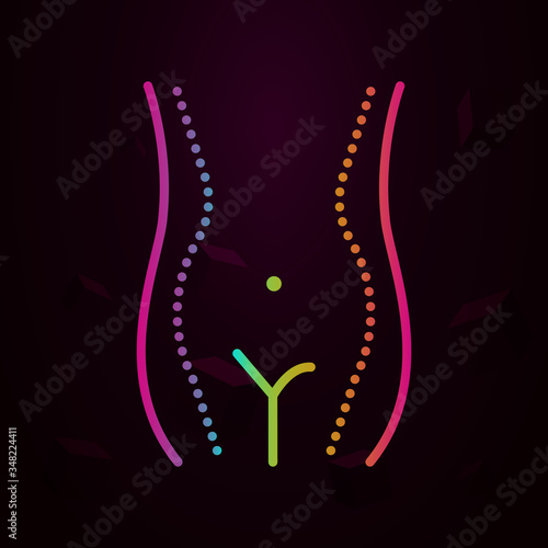 Abdominoplasty, woman nolan icon Simple thin line, outline vector of Anti age icons for ui and ux, website or mobile application