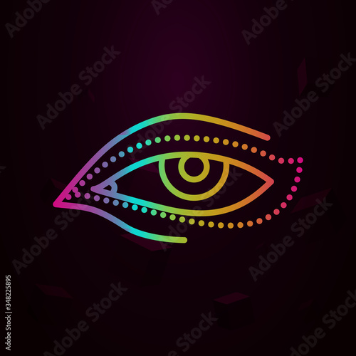 Eye wrinkle, blepharoplasty nolan icon Simple thin line, outline vector of Anti age icons for ui and ux, website or mobile application