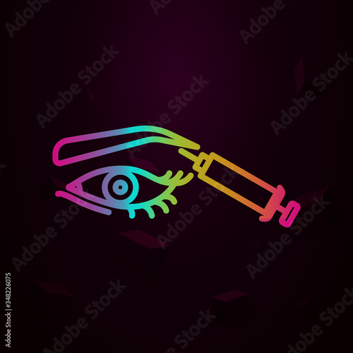 Brow lift, woman eye nolan icon Simple thin line, outline vector of Anti age icons for ui and ux, website or mobile application