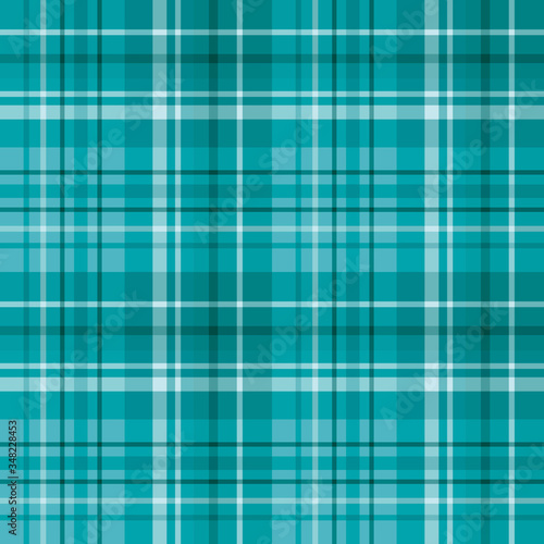 Seamless pattern in summer water blue colors for plaid, fabric, textile, clothes, tablecloth and other things. Vector image.