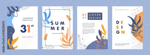 Set of abstract creative artistic templates. Universal cover Designs for Annual Report, Brochures, Flyers, Presentations, Leaflet, Magazine.