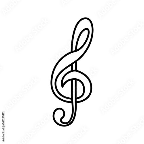 Musical, melody note icon