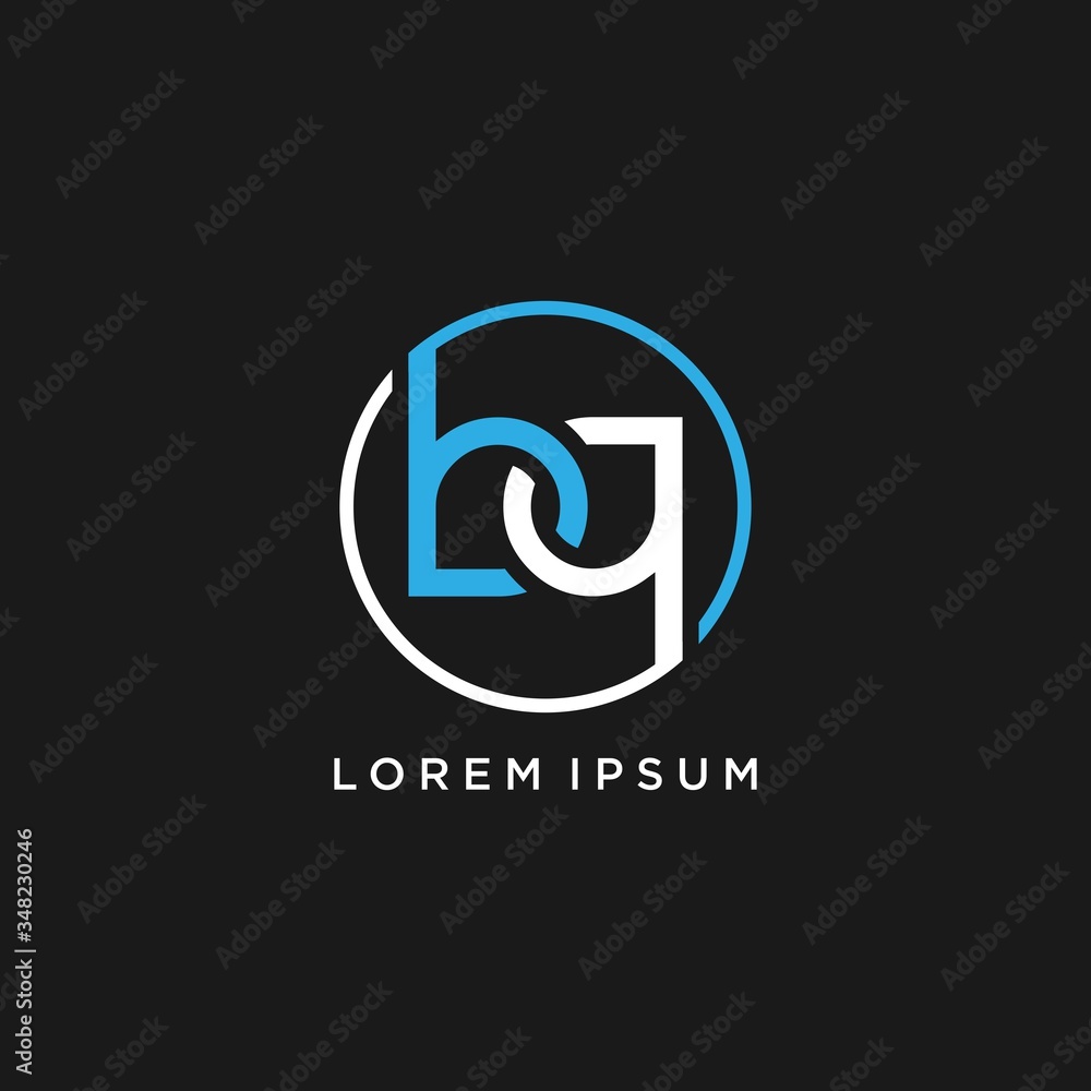 abstract initial letter B Q logo design template abstract initial letter B Q logo design template