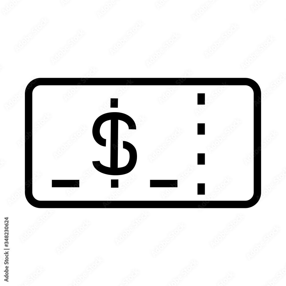 shopping online concept, money coupon icon, line style shopping online concept, money coupon icon, line style