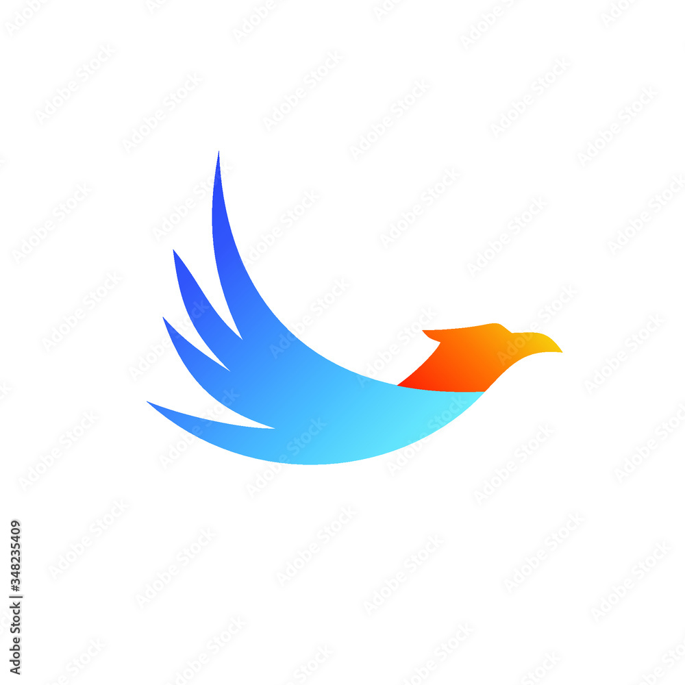 Naklejka premium Eagle silhouette logo design vector