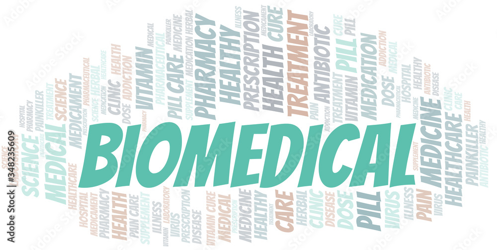 Biomedical word cloud collage made with text only. Biomedical word cloud collage made with text only.
