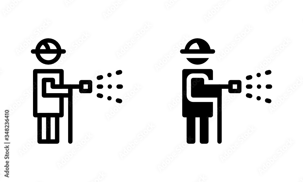 firefighters put out fires firing water Icon, Logo, Vector firefighters put out fires firing water Icon, Logo, Vector