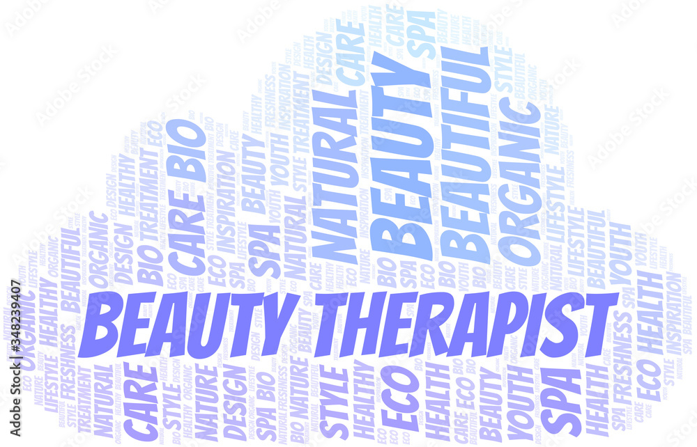 Obraz premium Beauty Therapist word cloud collage made with text only.