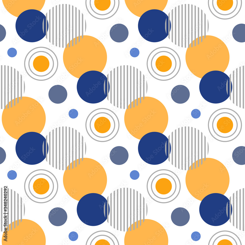 Circle seamless pattern. Colorful geometric pattern. Abstract background with circles. Childish repeating texture bubbles. Vector illustration. Modern ornament. Design paper, wallpaper, textile, cloth Circle seamless pattern. Colorful geometric pattern. Abstract background with circles. Childish repeating texture bubbles. Vector illustration. Modern ornament. Design paper, wallpaper, textile, cloth
