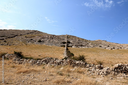 view near Metajna, island Pag, Croatia photo