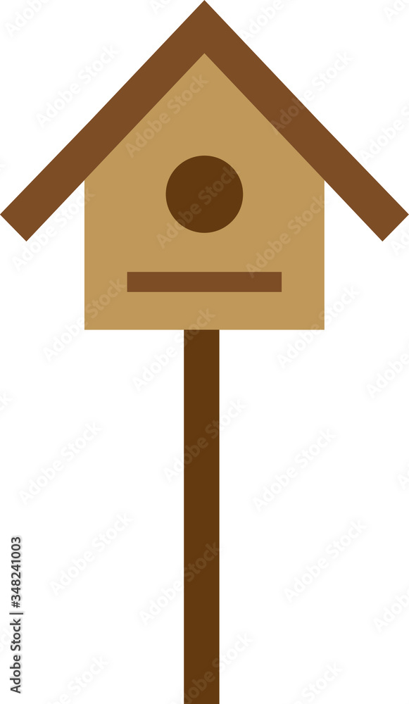 Birdhouse, garden house for birds vector icon Birdhouse, garden house for birds vector icon