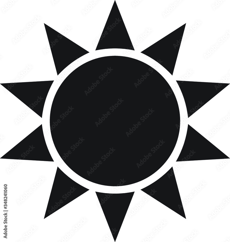 Sun vector icon. simple design, summer icon Sun vector icon. simple design, summer icon