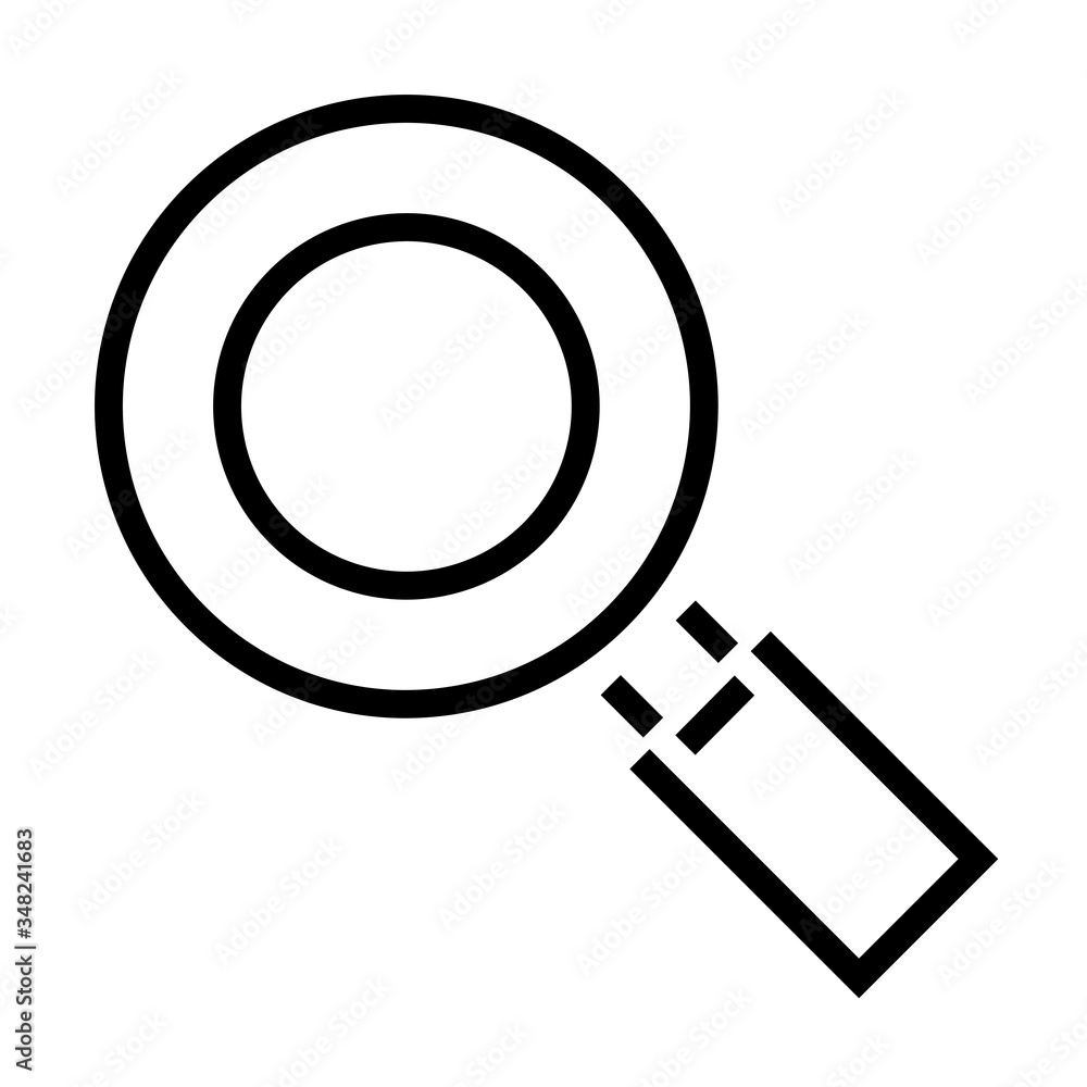 magnifying glass icon, line style magnifying glass icon, line style