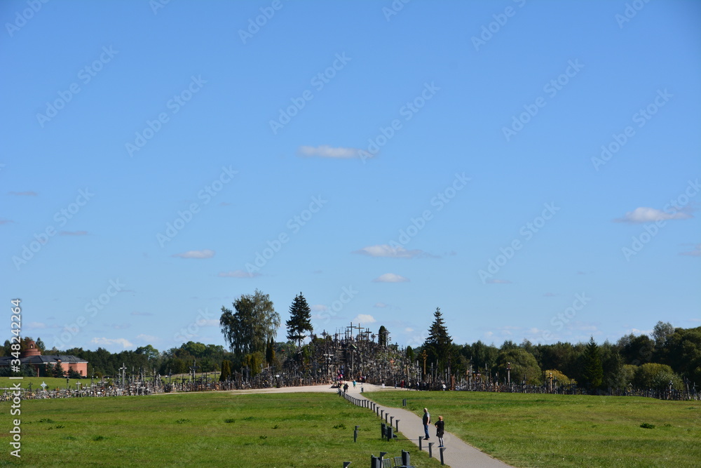 Obraz premium 十字架の丘