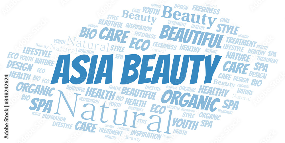 Asia Beauty word cloud collage made with text only. Asia Beauty word cloud collage made with text only.