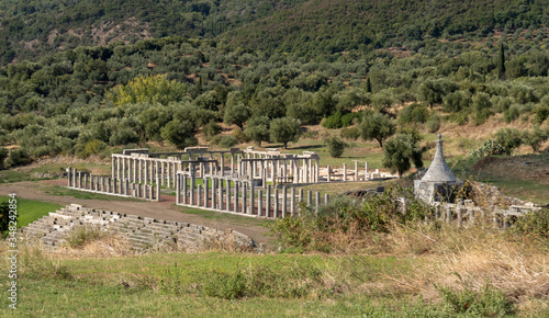 ruins in Ancient city of Messina, Messinia, Peloponnes, Greece. photo