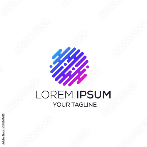 Technology circle shape modern logo for business idea