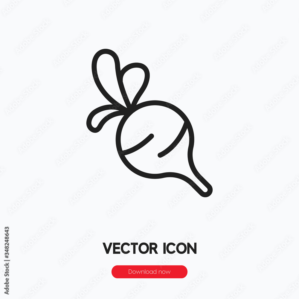 radish icon vector sign symbol radish icon vector sign symbol