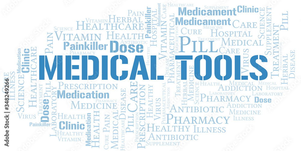 Medical Tools word cloud collage made with text only. Medical Tools word cloud collage made with text only.