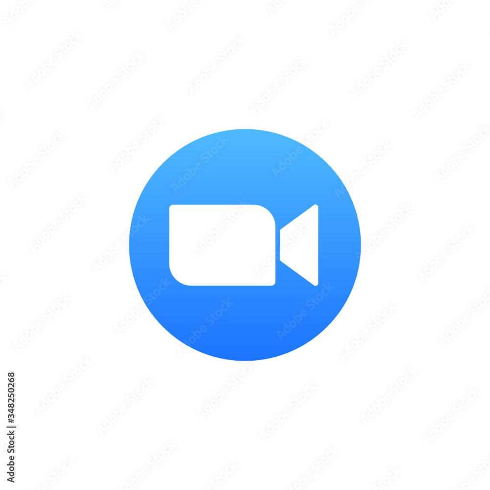 Zoom app logo Stock Vector | Adobe Stock