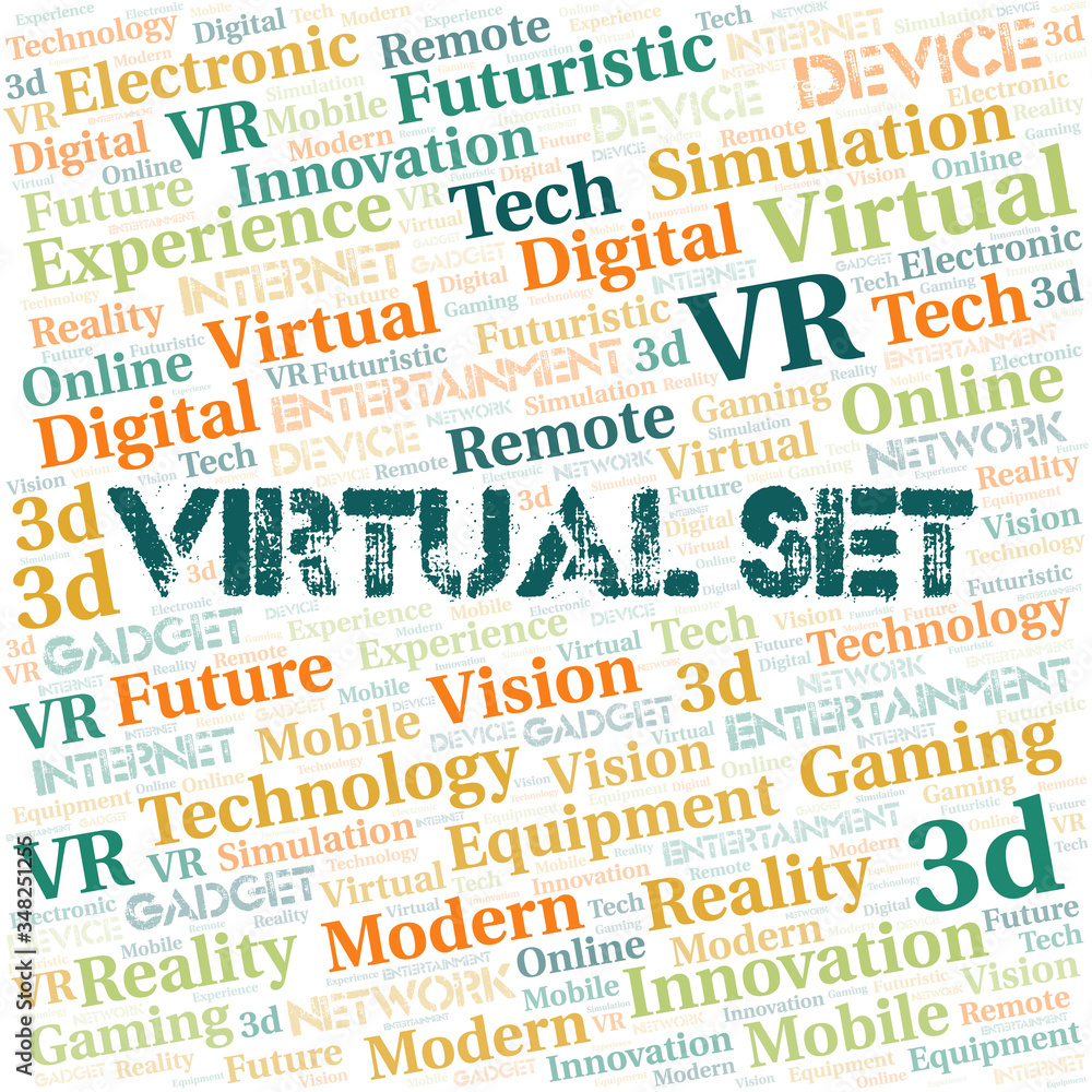 Virtual Set word cloud collage made with text only. Virtual Set word cloud collage made with text only.