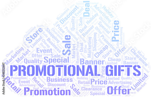 Promotional Gifts word cloud collage made with text only.