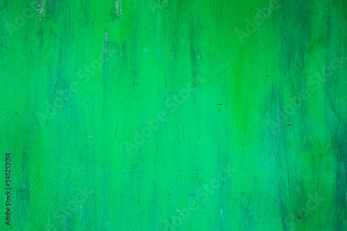 Bright green rusty painted metal texture