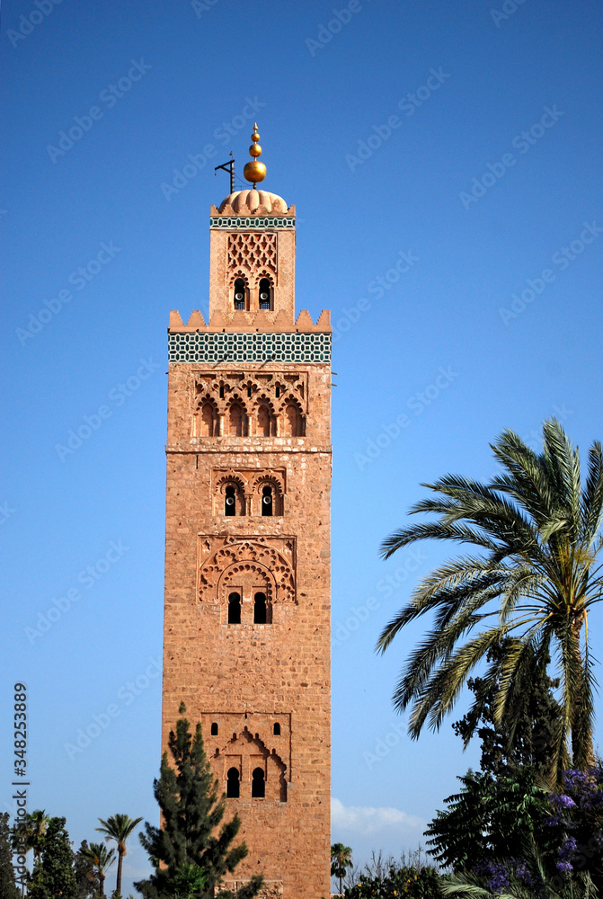 Koutoubia Mosque Minaret in Marrakesh