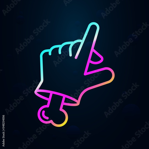 Walk, finger, nasty outline nolan icon. Simple thin line, outline vector of nasty icons for ui and ux, website or mobile application