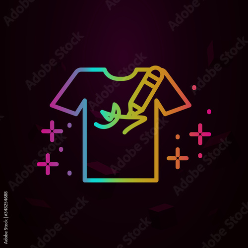 Fame t-shirt autograph nolan icon Simple thin line, outline vector of fame icons for ui and ux, website or mobile application