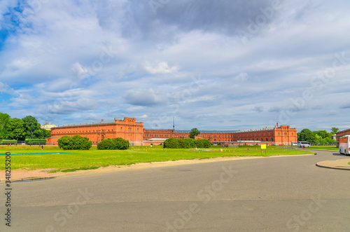 The Military Historical Museum of Artillery, Engineers and Signal Corps or Artillery Museum building in the Kronverk (crownwork) of Peter and Paul Fortress, Saint Petersburg Leningrad city, Russia