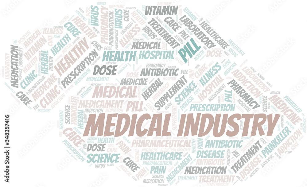 Medical Industry word cloud collage made with text only. Medical Industry word cloud collage made with text only.